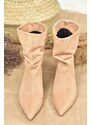 Fox Shoes Women's Camel Suede Low Heeled Boots