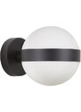 Bílo černá skleněná nástěnná lampa Kave Home Anasol 15 cm
