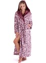 Župan s kapucí Flora mauve wine 39 56 4803 - L