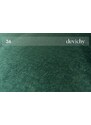 Tmavě zelená sametová rohová rozkládací pohovka DEVICHY Rothe, levá 302 cm