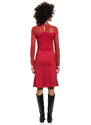 Krajkové šaty červené s dlouhým rukávem Vive Maria Asia night