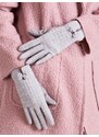 Fashionhunters Šedé kostkované dámské rukavice