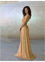 Marizu fashion zlaté třpytivé plesové, společenské maturitní šaty