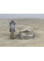 SYLVIENE Stříbrný prsten pro muže Weave oxidovaný 7 mm