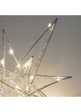 Malá stříbrná vánoční světelná dekorace ve tvaru hvězdy Kave Home Nicoletta