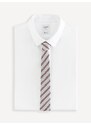 Světle šedá pruhovaná kravata Celio Tiekrayon