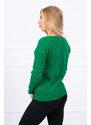 Kesi Pletený svetr s výstřihem do V světle zelené barvy