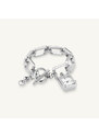 Hodinky Rosefield The Octagon Charm Chain White Silver