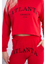 MladaModa Crop-topová tepláková souprava s nápisem Atlanta červená