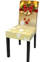 Napínací potah na židle - Vánoční vzor 1 - zvonky