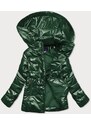 6&8 Fashion Lesklá zelená prošívaná dámská bunda (2021-04)