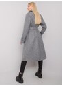 BASIC Světle šedý dámský kabát -gray Šedá