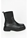 Fox Shoes Black Thick Soled Women's Daily Boots
