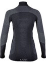 UYN WOMAN AMBITYON UW SHIRT LONG SLEEVE TURTLE NECK BLACKBOARD/ANTHRACITE/WHITE