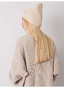 Fashionhunters RUE PARIS Béžová pletená čepice