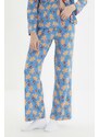 Trendyol modrá 100% bavlna vánoční pletené pyžamo