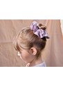 Snový svět Lněná gumička Scrunchie tmavá kostka 5 cm