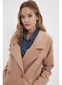 Trendyol Camel Button Closure Cachet Coat