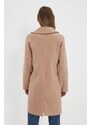 Trendyol Camel Button Closure Cachet Coat