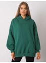 BASIC FEEL GOOD ZELENÁ OVERSIZE MIKINA BEZ POTISKU -GREEN Tmavě zelená