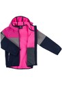 Loap (navržené v ČR, ušito v Asii) Dívčí softshellová bunda Loap Lomesi modrá s růžovou