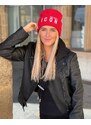 DSQUARED2 ICON BEANIE RED