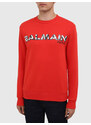 BALMAIN Paris Logo Red mikina