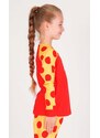 Vienetta Kids Dětské pyžamo dlouhé Malé kuře - červená