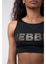 Nebbia Intense Gold Mesh Mini Top 830 černý M