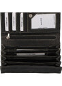 Kožená peněženka černá se vzorem - Tomas Mayana černá