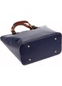 Kožená shopper bag kabelka Florence 845 modrá