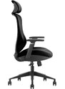 DMQ Černá látková kancelářská židle Luisa