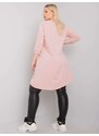 Fashionhunters Prachově růžová bavlněná tunika velikosti plus