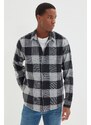 Trendyol Indigo Slim Fit Shirt Collar Lumberjack Plaid Shirt