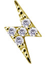 Atreya Koncovka Blesk z 18k žlutého zlata 750/1000 pro šperky s vnitřním závitem