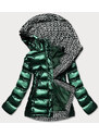 SPEED.A Zelená dámská prošívaná bunda s kapucí (XW817X)
