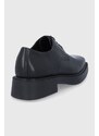 Kožené polobotky Vagabond Shoemakers dámské, černá barva, na platformě