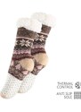 Yenita Ponožky dámské oteplené s protiskluzem - BÉŽOVÉ