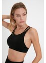 Trendyol Black Seamless/Seamless Support/Shaping Back Detail Knitted Sports Bra