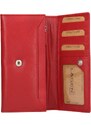 Měkká kožená dámská peněženka Lagen - červená