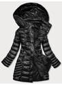 MITNO Lehká černá dámská zimní prošívaná bunda (Z2821-1)