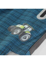 KUGO-Kalhoty zateplené Sport Kostka-traktor modré