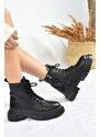 Fox Shoes Women's Black Thick Soled Daily Boots
