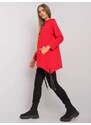 Fashionhunters Červená mikina na zip s kapsami
