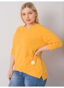 Fashionhunters Žlutá bavlněná mikina větší velikosti od Ninetty