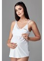 Dagi White Postpartum Nursing Undershirt