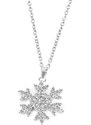 Beneto Třpytivý stříbrný náhrdelník Vločka AGS1333/47