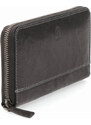 Kožená peněženka penál na zip Poyem 5213 černá