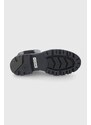 Kožené kotníkové boty G-Star Raw dámské, černá barva, na plochém podpatku