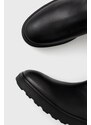 Kozačky Calvin Klein dámské, černá barva, na plochém podpatku